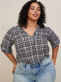 TORRID Harper Georgette Pullover 3/4 Sleeve Blouse