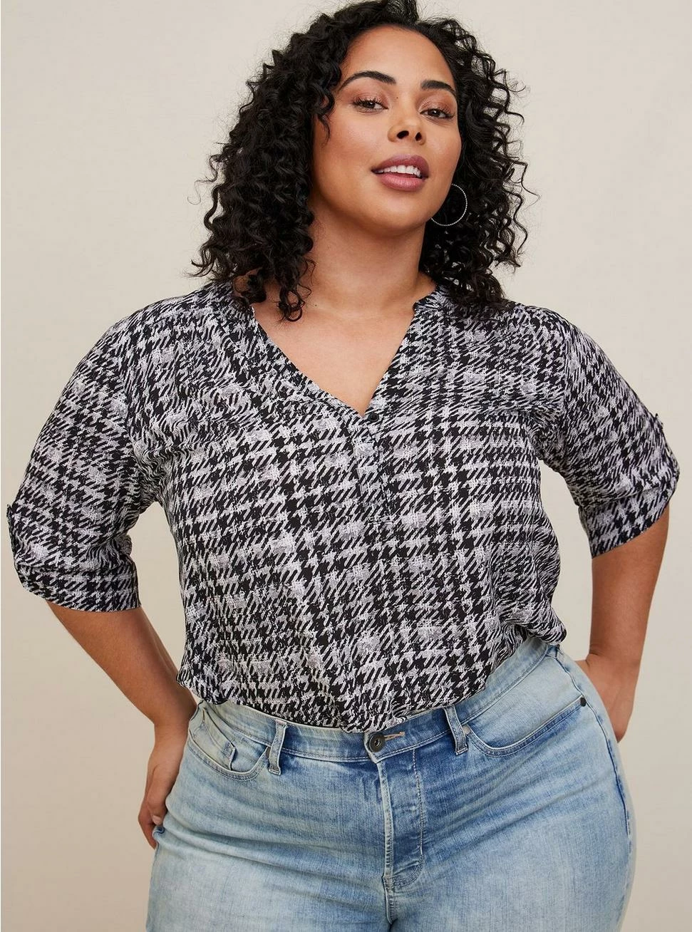 TORRID Harper Georgette Pullover 3/4 Sleeve Blouse