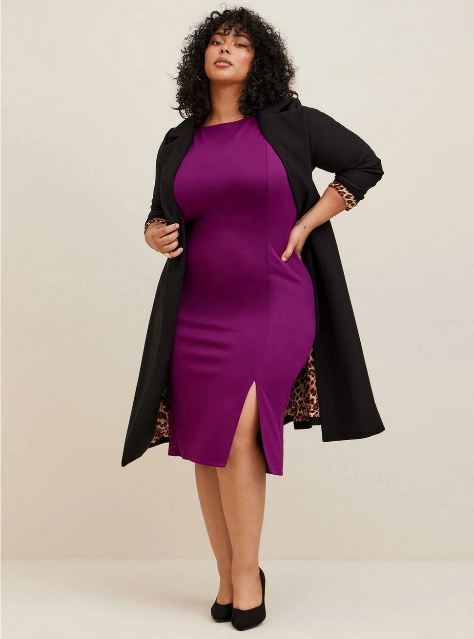 TORRID Midi Studio Cupro Bodycon Dress - Image 3