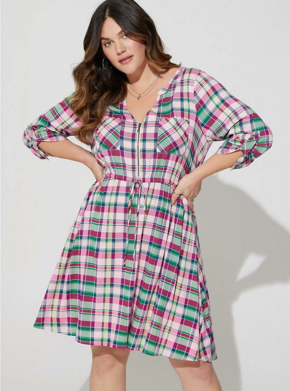 TORRID Mini Challis High-Low Shirt Dress - Image 2