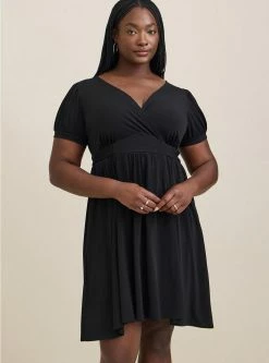 TORRID Mini Studio Knit Surplice Dress
