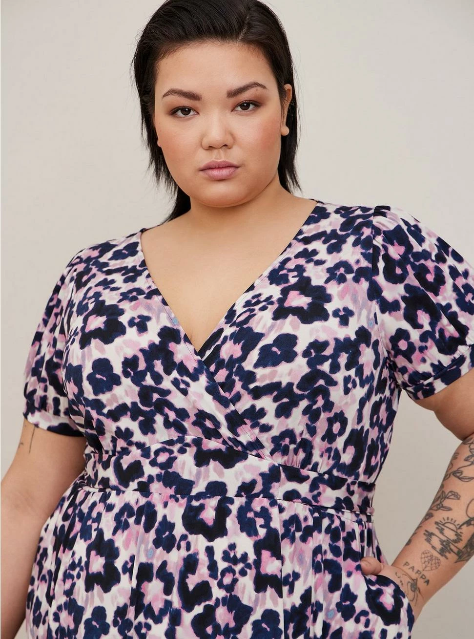 TORRID Mini Studio Knit Surplice Dress - Image 4