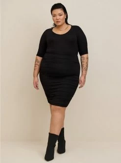 TORRID Mini Super Soft Elbow Sleeve Bodycon Dress