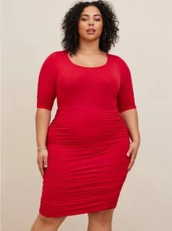 TORRID Mini Super Soft Elbow Sleeve Bodycon Dress