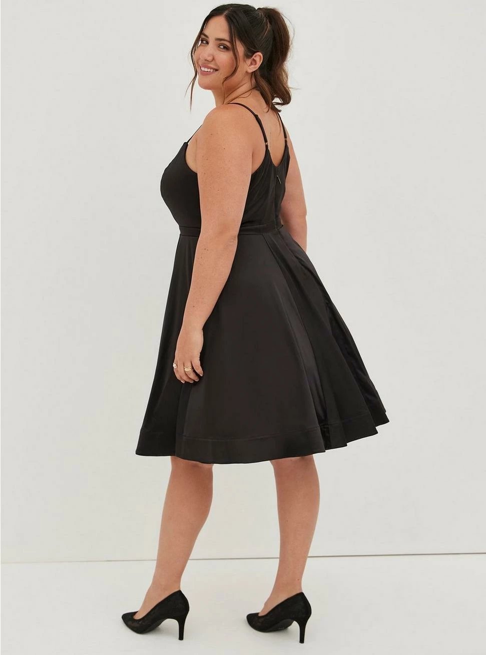 TORRID Mini Satin Skater Dress - Image 3