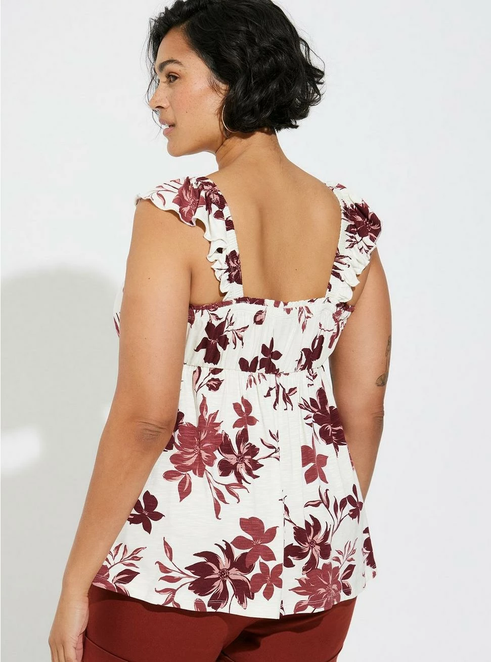 TORRID Babydoll Super Soft Slub Ruffle Shoulder Tank - Image 3