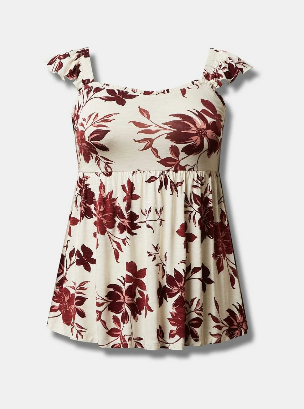 TORRID Babydoll Super Soft Slub Ruffle Shoulder Tank - Image 5