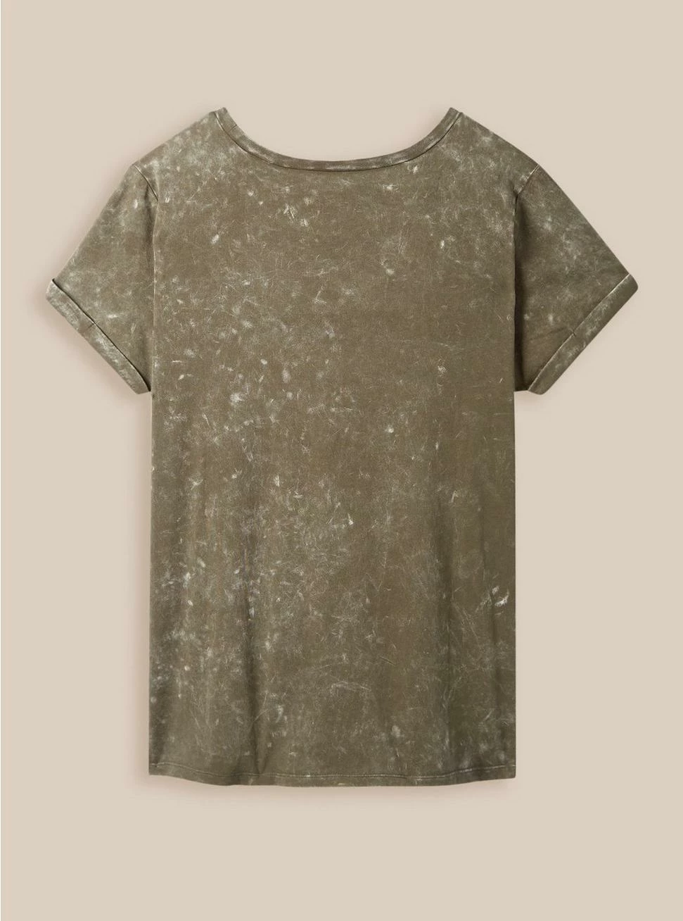 Null Graphic Relaxed Fit Cotton Crew Neck Destructed Tee - Image 3