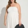 TORRID Mini Terry Cloth Smocked Strapless Beach Dress