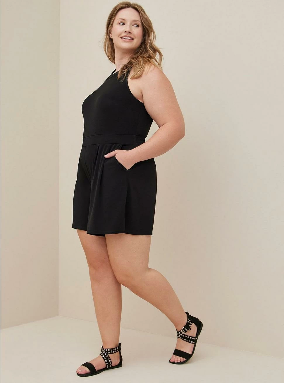 TORRID Studio Knit Goddess Neck Romper