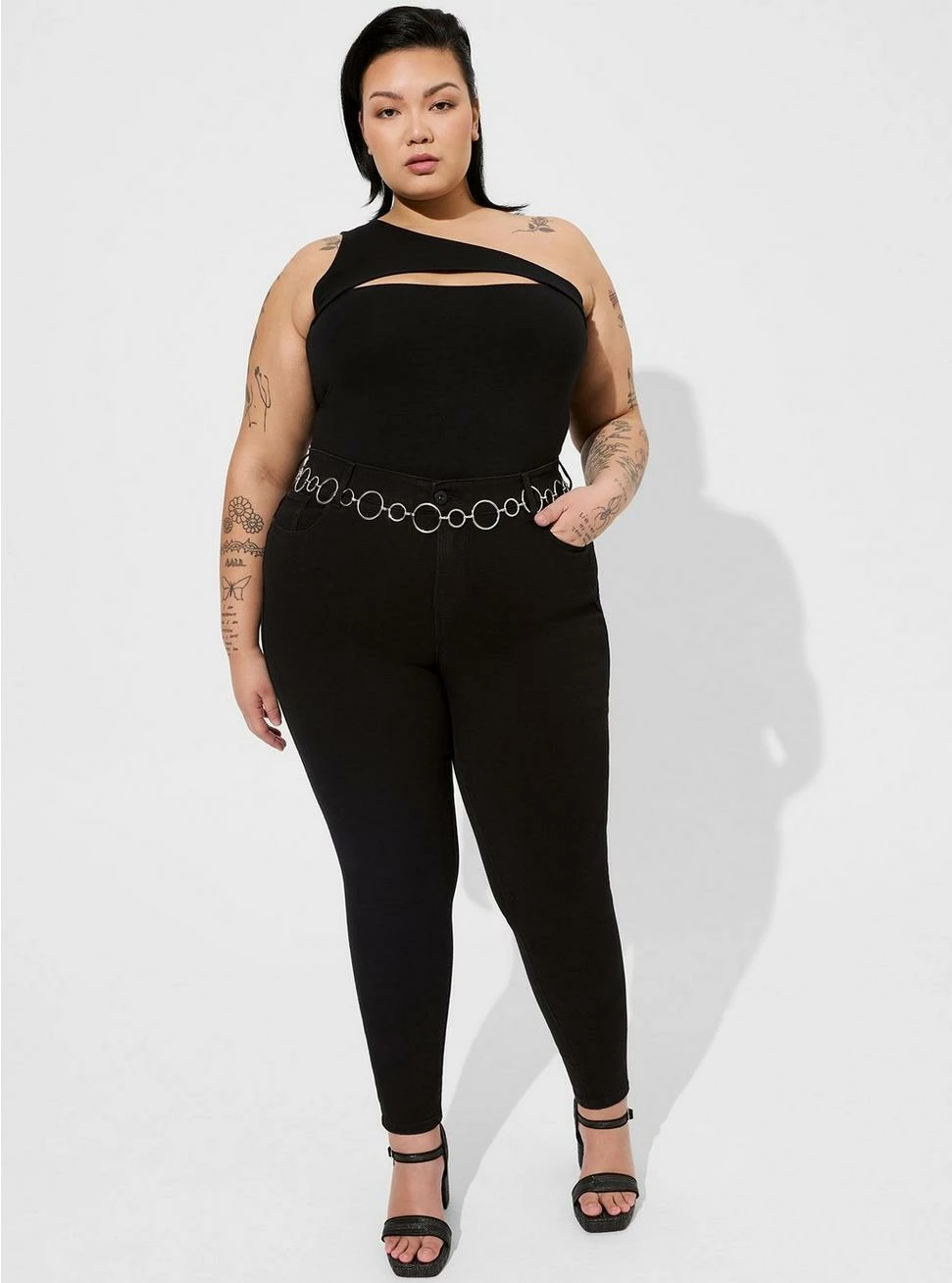 TORRID Foxy Cutout One Shoulder Top - Image 4