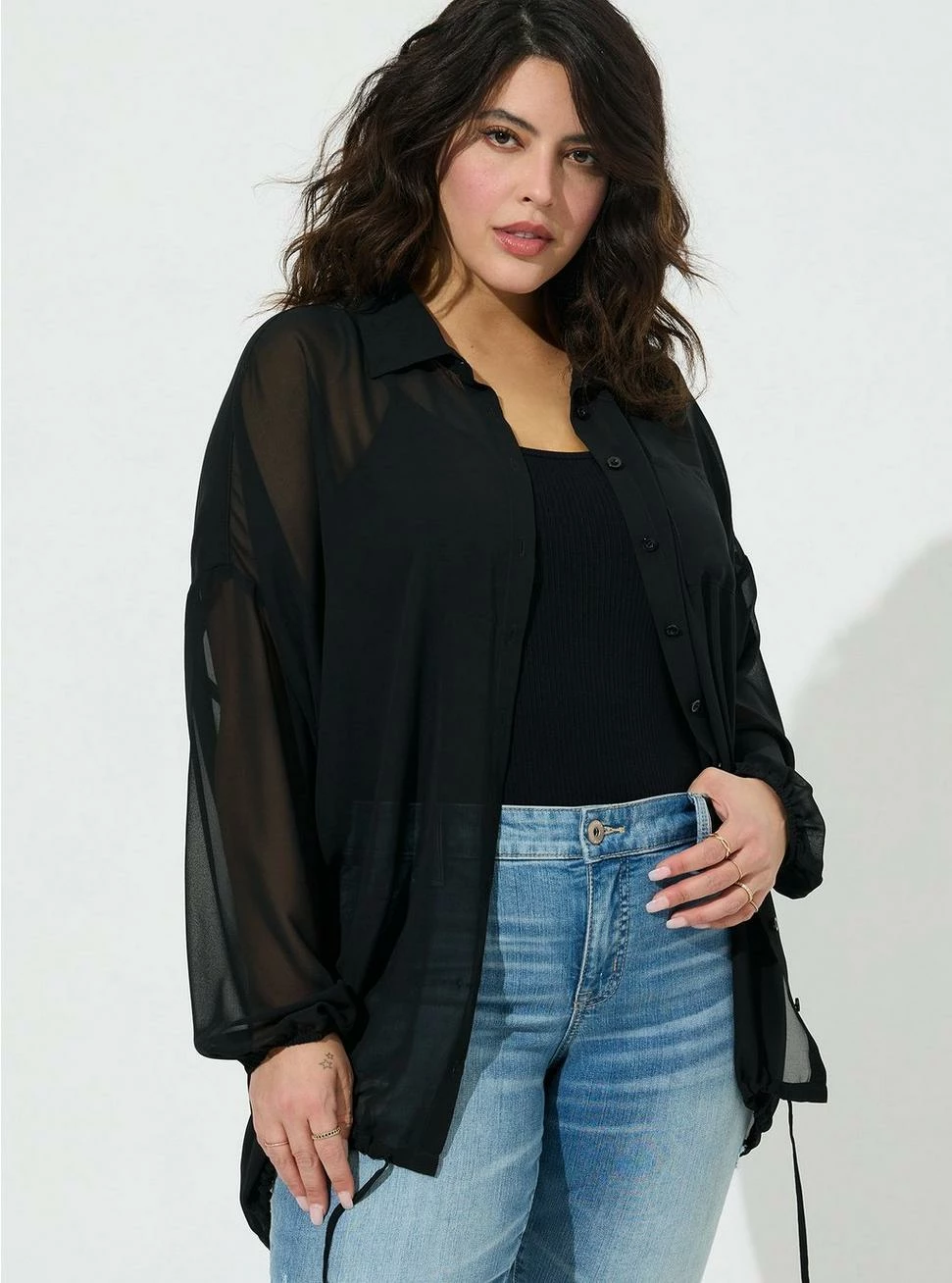 TORRID Chiffon Shirt Kimono - Image 2
