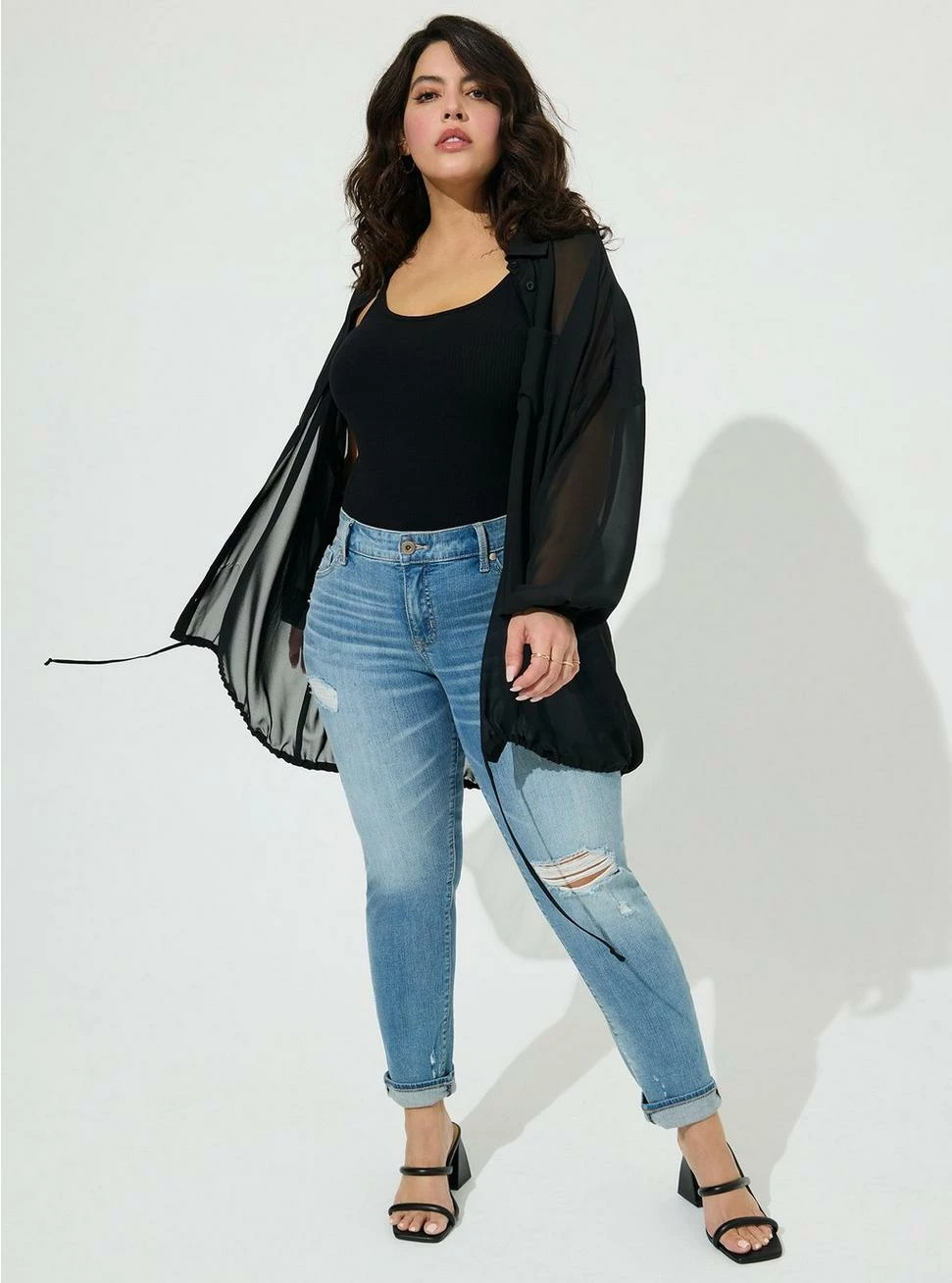 TORRID Chiffon Shirt Kimono