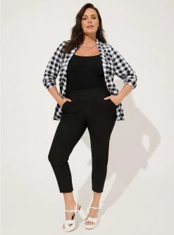 TORRID Pull-On Relaxed Taper Studio Refined Crepe High-Rise Pant