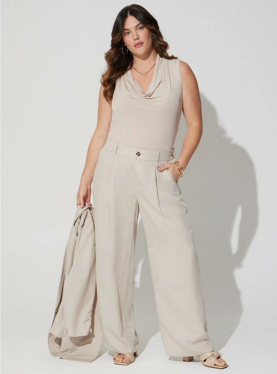 TORRID Studio Tissue Jersey Drape Neck Tank