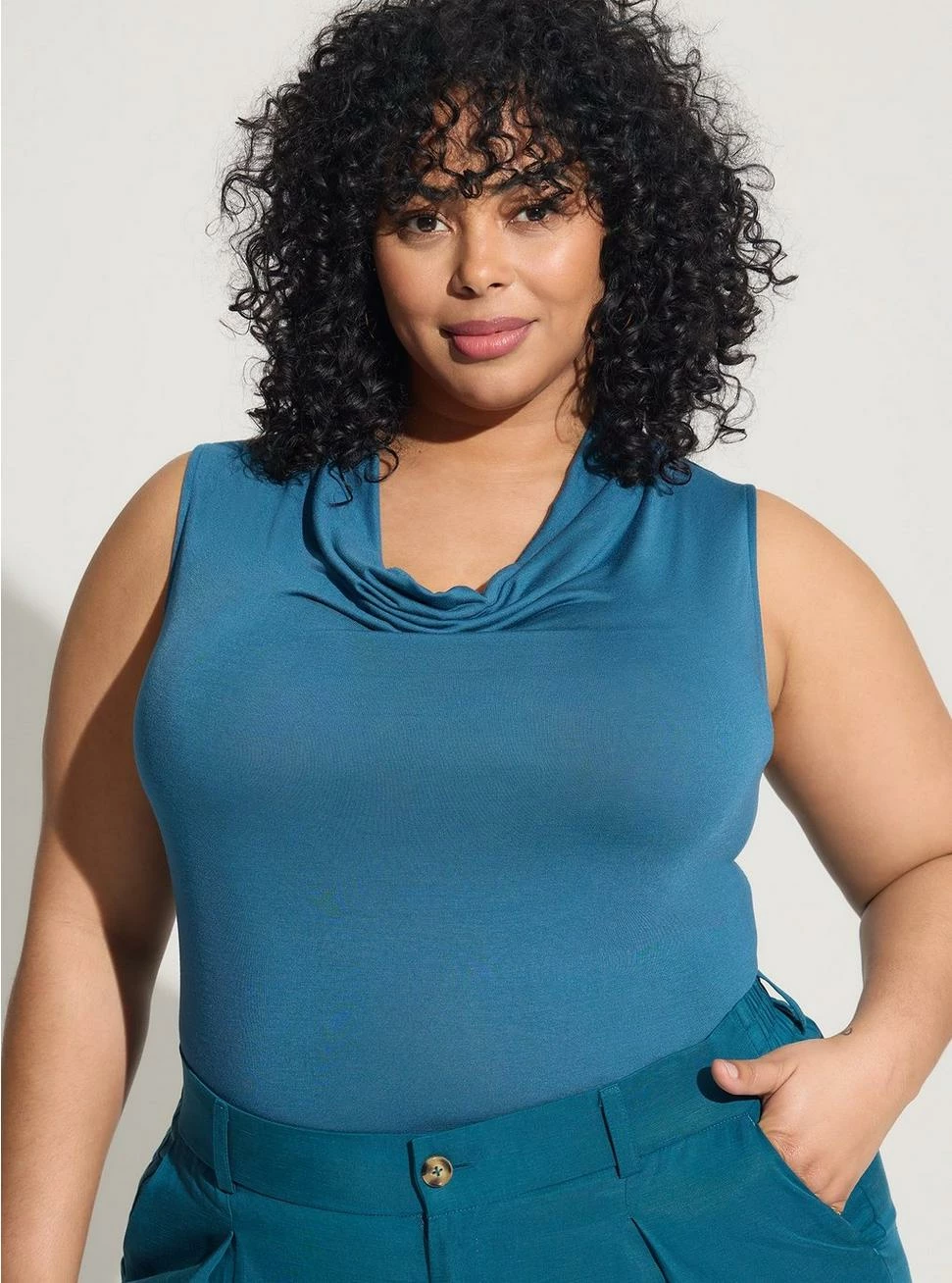 TORRID Studio Tissue Jersey Drape Neck Tank