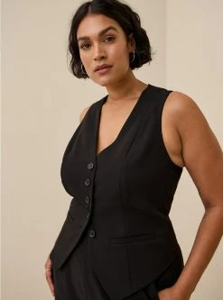 TORRID Studio Refined Crepe Tailored Vest