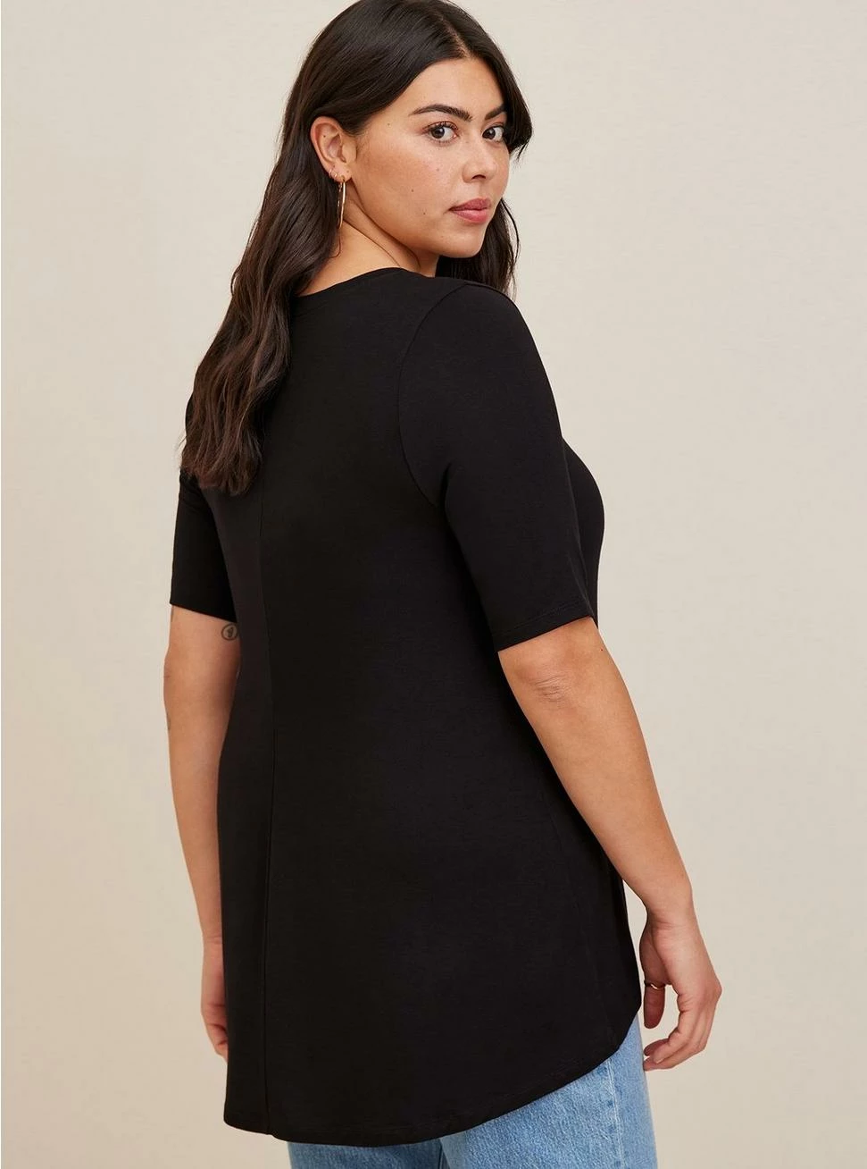 TORRID Favorite Tunic Super Soft V-Neck Hi-Low Tee - Image 3