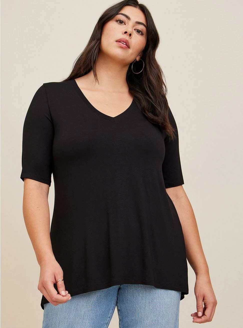 TORRID Favorite Tunic Super Soft V-Neck Hi-Low Tee