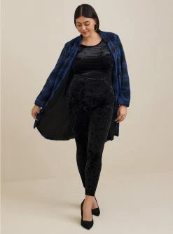 TORRID Full Length Crushed Velvet Short Sleeve Catsuit