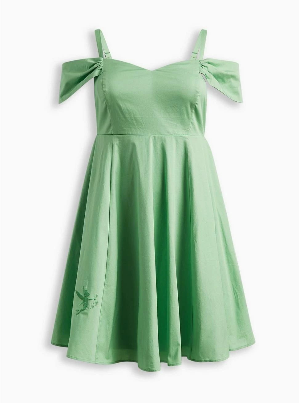TORRID Disney Tinkerbell Stretch Poplin Off Shoulder Dress - Image 5