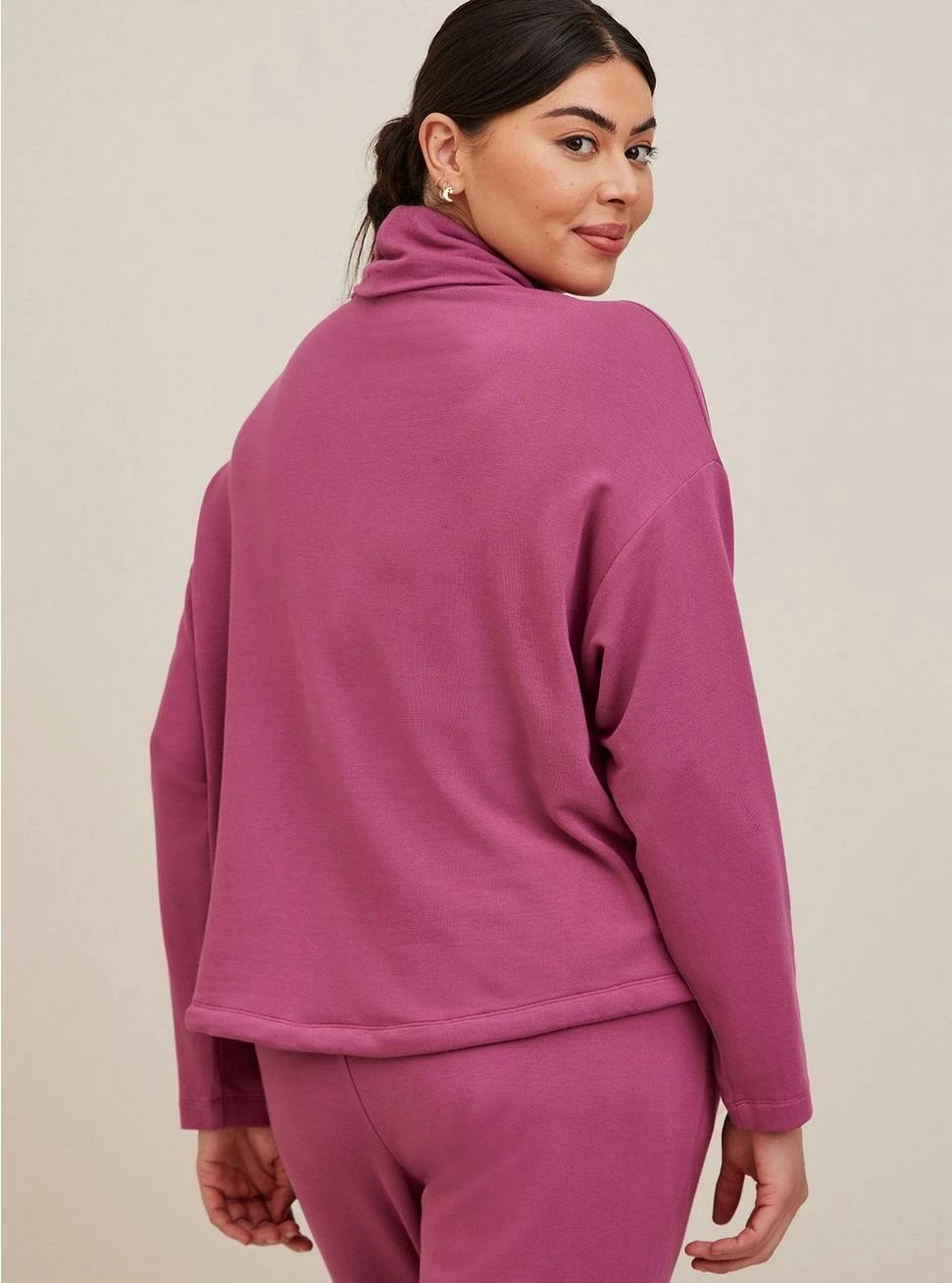 TORRID Dream Fleece Cowl Neck Long Sleeve Lounge Sweatshirt - Image 2