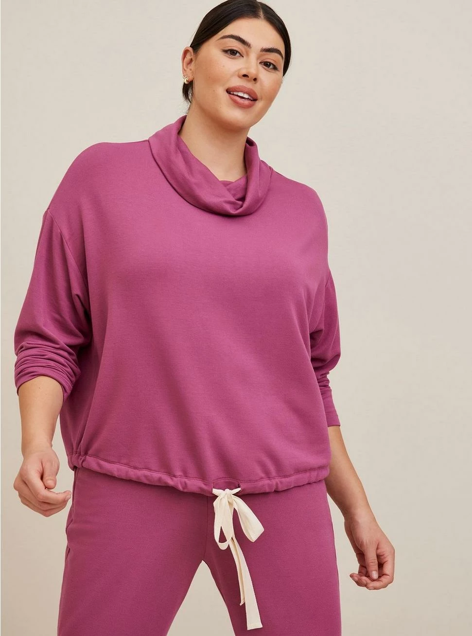 TORRID Dream Fleece Cowl Neck Long Sleeve Lounge Sweatshirt