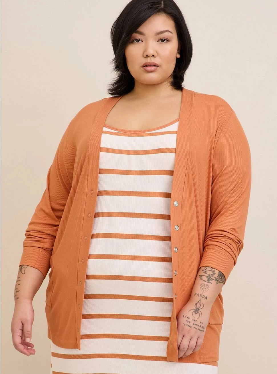 TORRID Super Soft Rib Snap Front Lounge Cardigan - Image 3