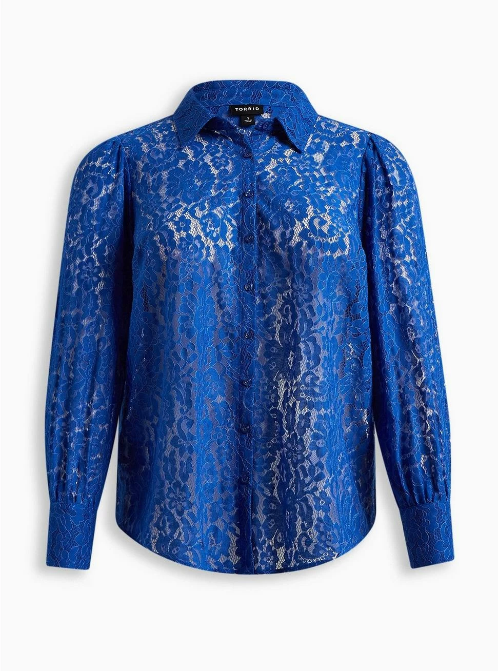 TORRID Madison Lace Button-Up Long Sleeve Shirt - Image 5