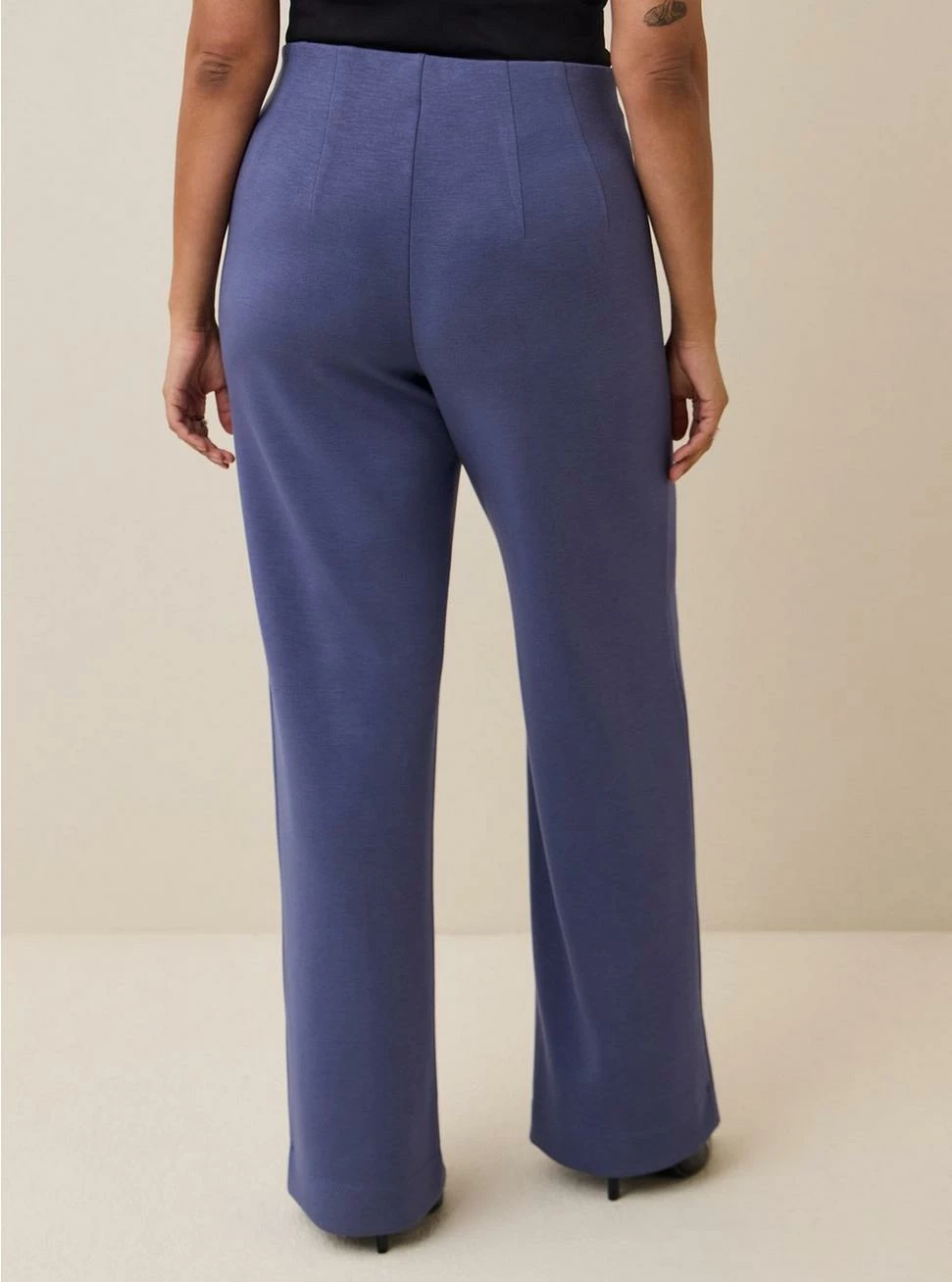 TORRID Pull On Wide Leg Studio Cupro High Rise Pant (Short) - Image 3