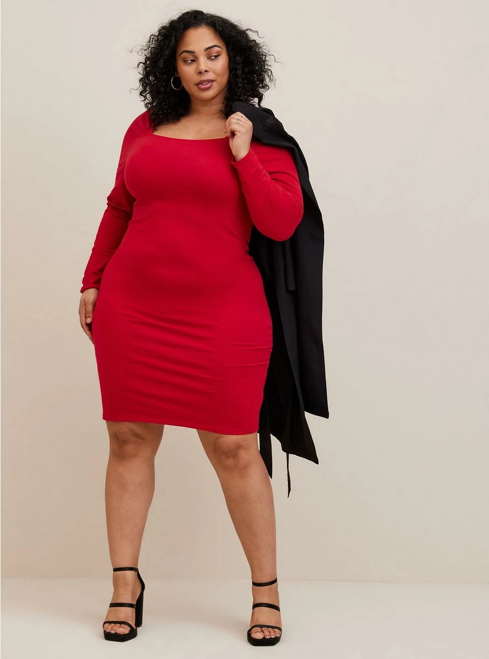TORRID Mini Foxy Square Neck Bodycon Dress