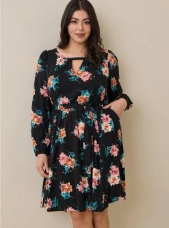 TORRID Mini Stretch Challis Aline Dress