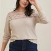 TORRID Waffle Crochet Yoke Top