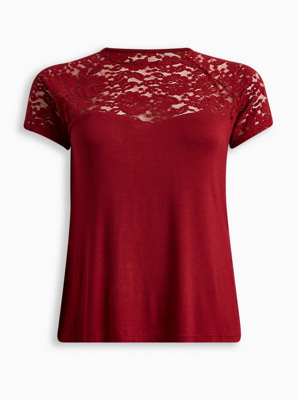 TORRID Super Soft Lace Mix Sweetheart Raglan Tee - Image 5