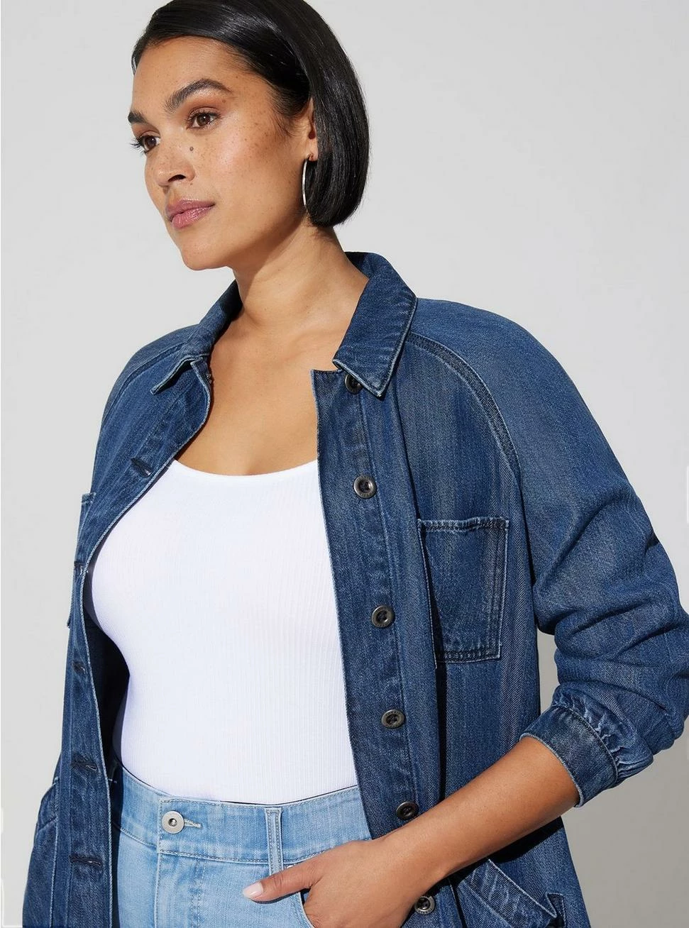 TORRID Tencel Chore Jacket - Image 4