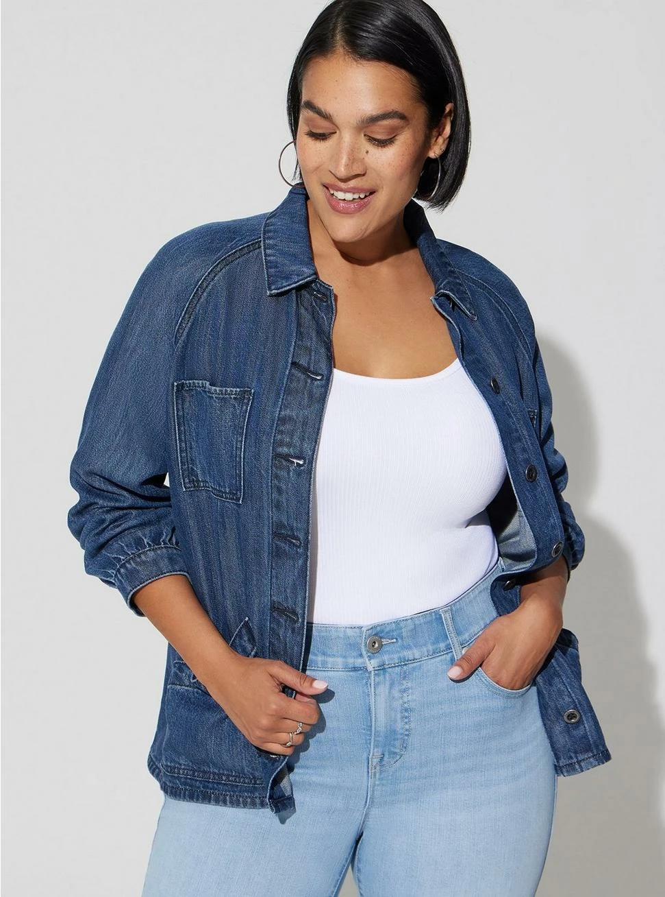 TORRID Tencel Chore Jacket