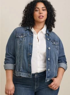 TORRID Tencel Trucker Jacket