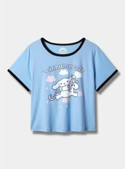 TORRID Cinnamoroll Classic Fit Crew Neck Ringer Crop Tee