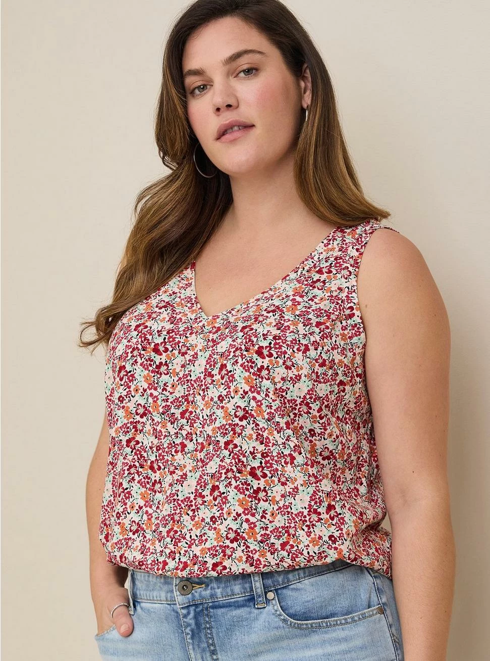 TORRID Challis Stitch Detail Tank - Image 2