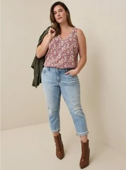 TORRID Challis Stitch Detail Tank