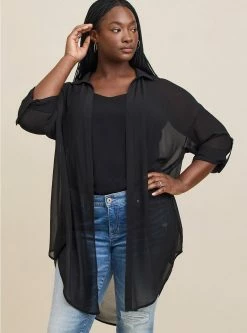 TORRID Chiffon Shirt Kimono