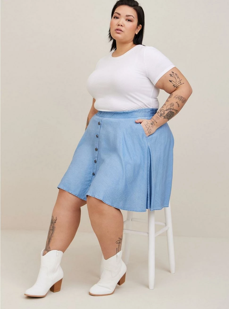 TORRID Fitted Super Soft Rib Short Sleeve Baby Tee - Image 2