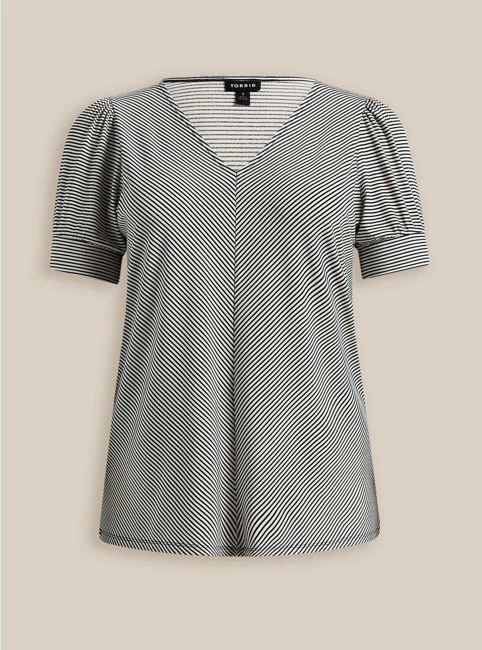 TORRID Studio Crepe V-Neck Puff Sleeve Top - Image 5