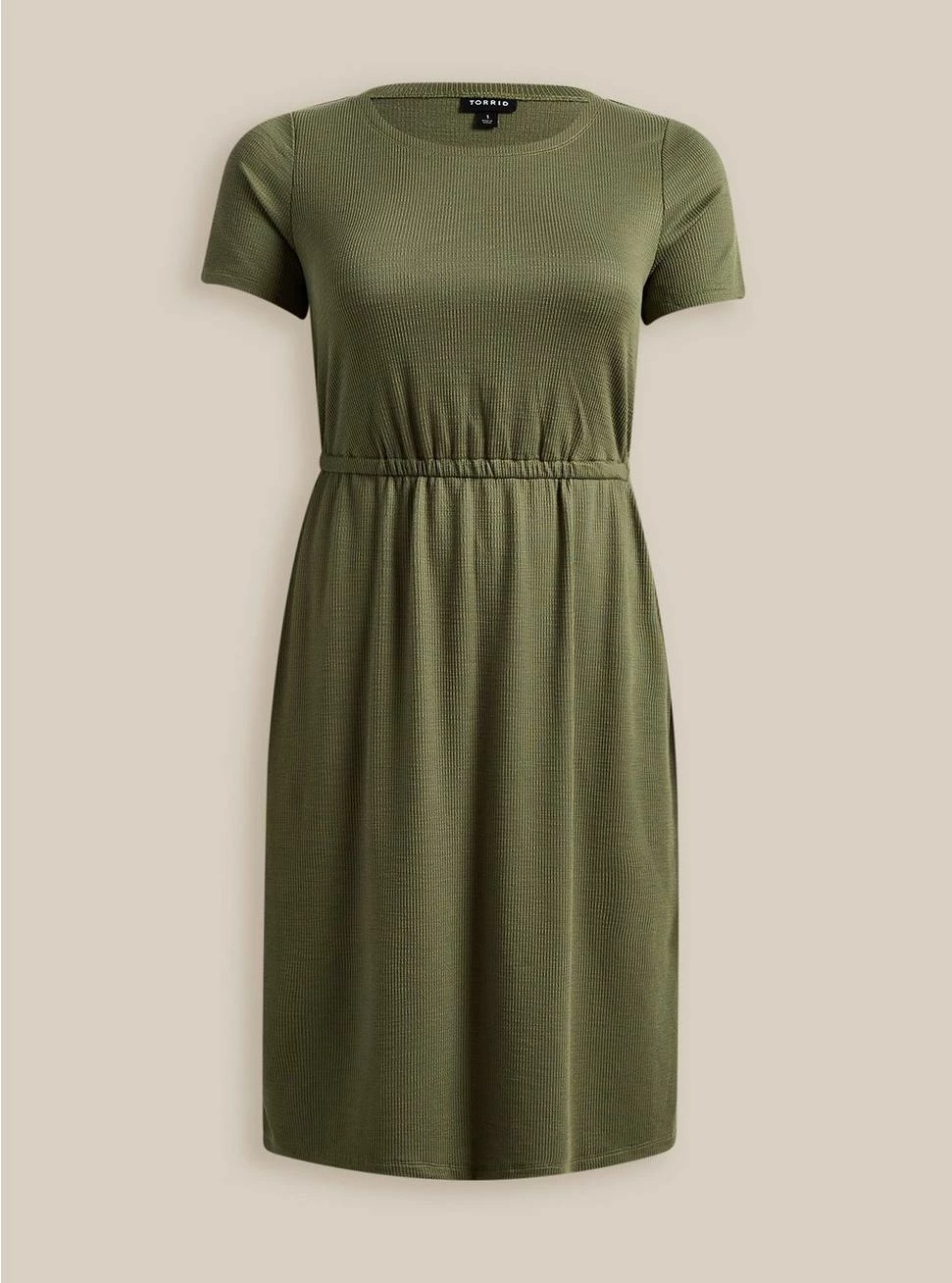 TORRID At The Knee Slub Rib Slit T-Shirt Dress - Image 5