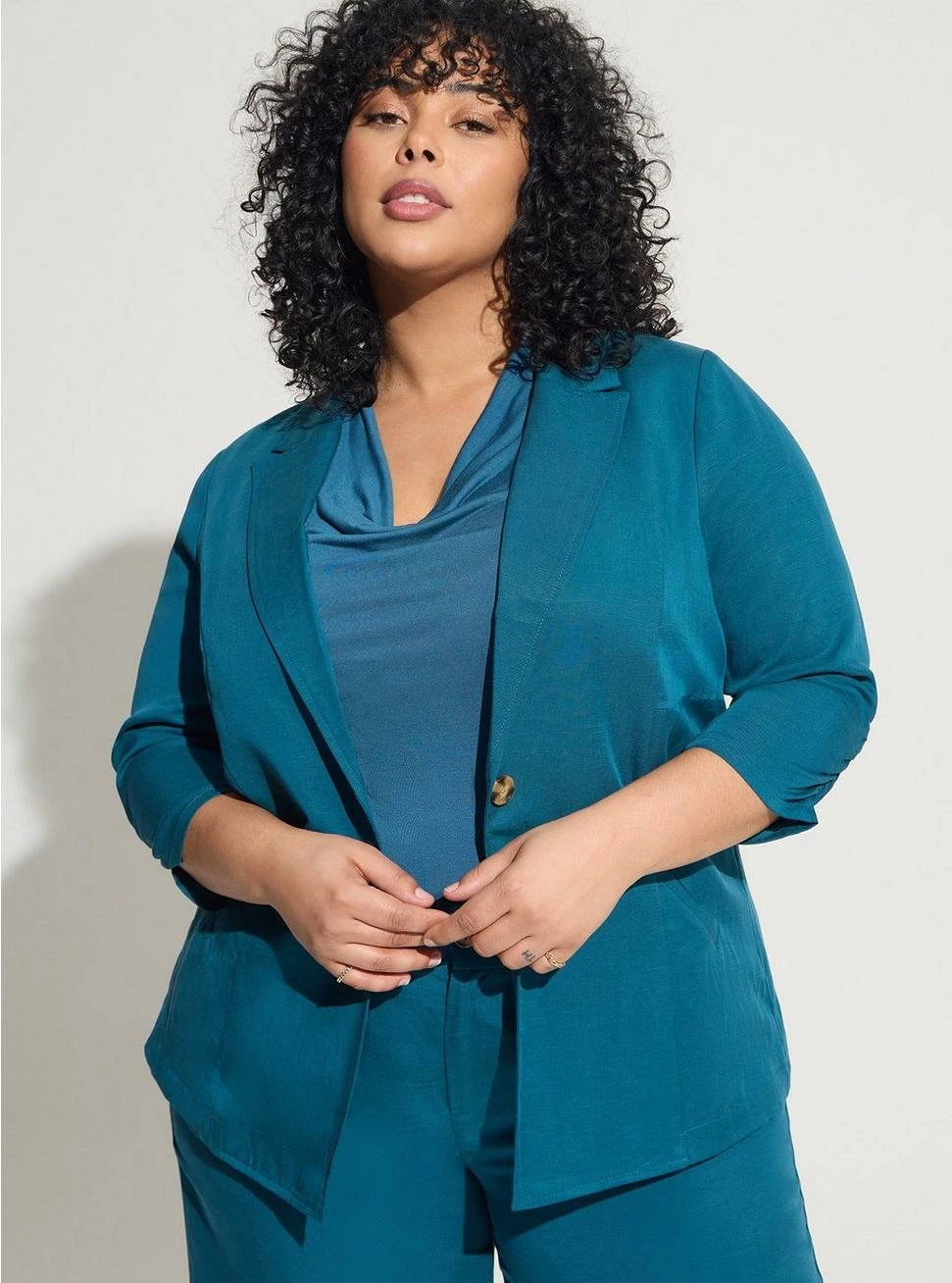 TORRID Studio Linen Blazer