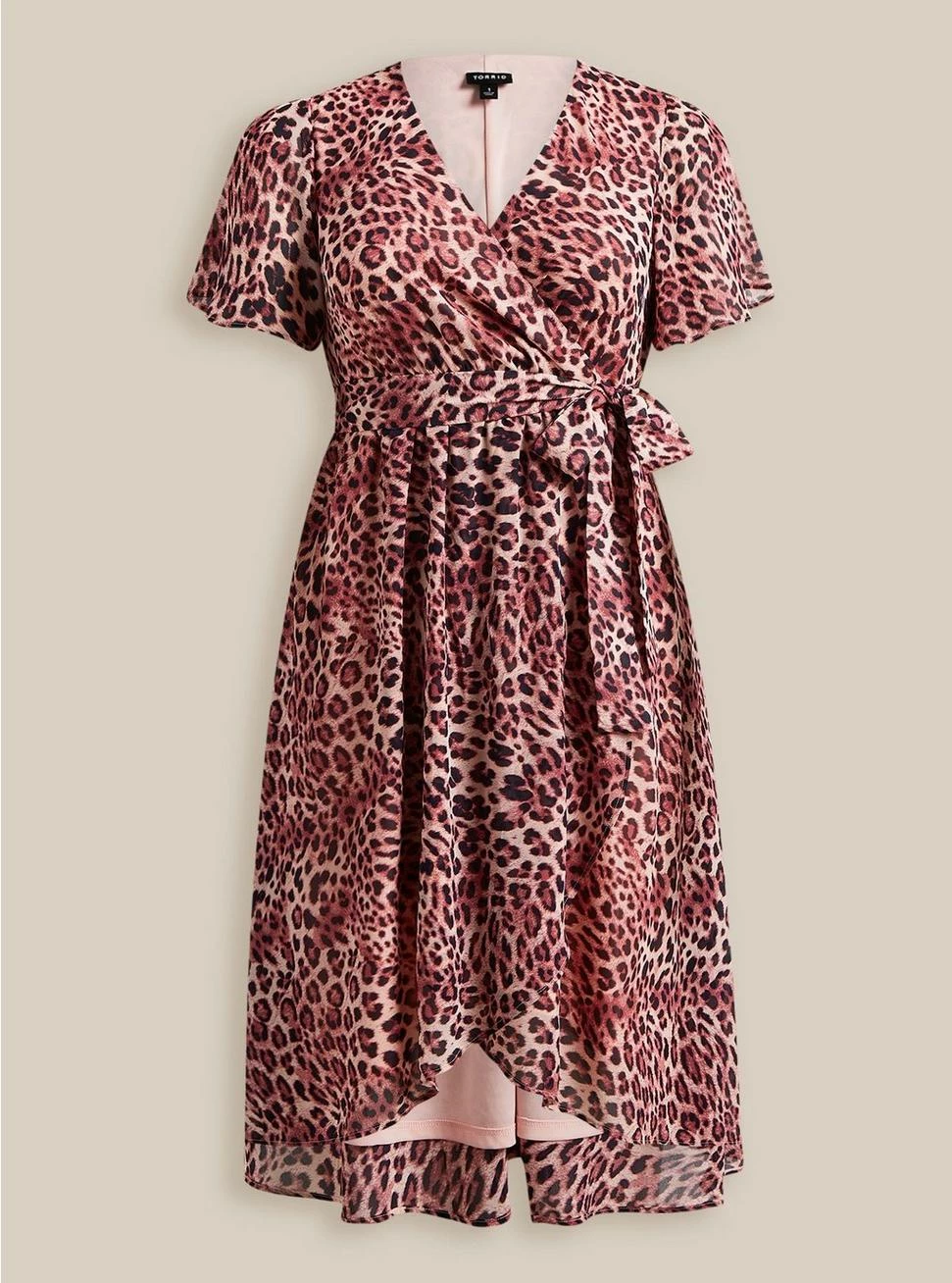 TORRID Midi Chiffon Flutter Sleeve Wrap Dress - Image 5