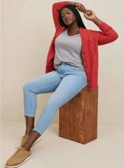 TORRID Cable Boyfriend Cardigan Sweater