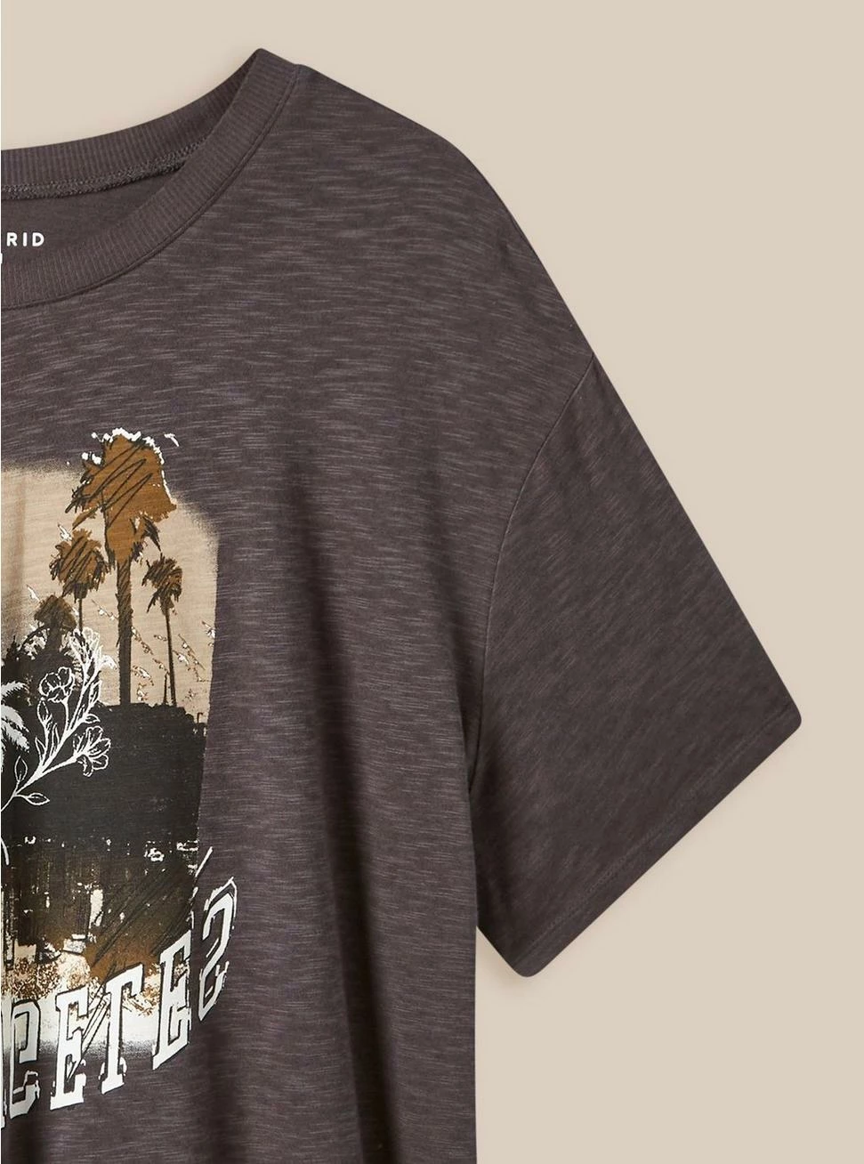 Null LA Abstract Relaxed Fit Super Soft Slub Crew Neck Tee - Image 2