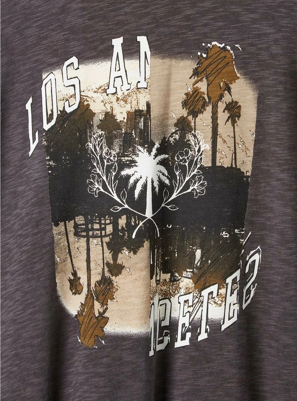 Null LA Abstract Relaxed Fit Super Soft Slub Crew Neck Tee - Image 4