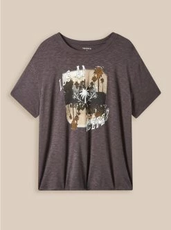 Null LA Abstract Relaxed Fit Super Soft Slub Crew Neck Tee